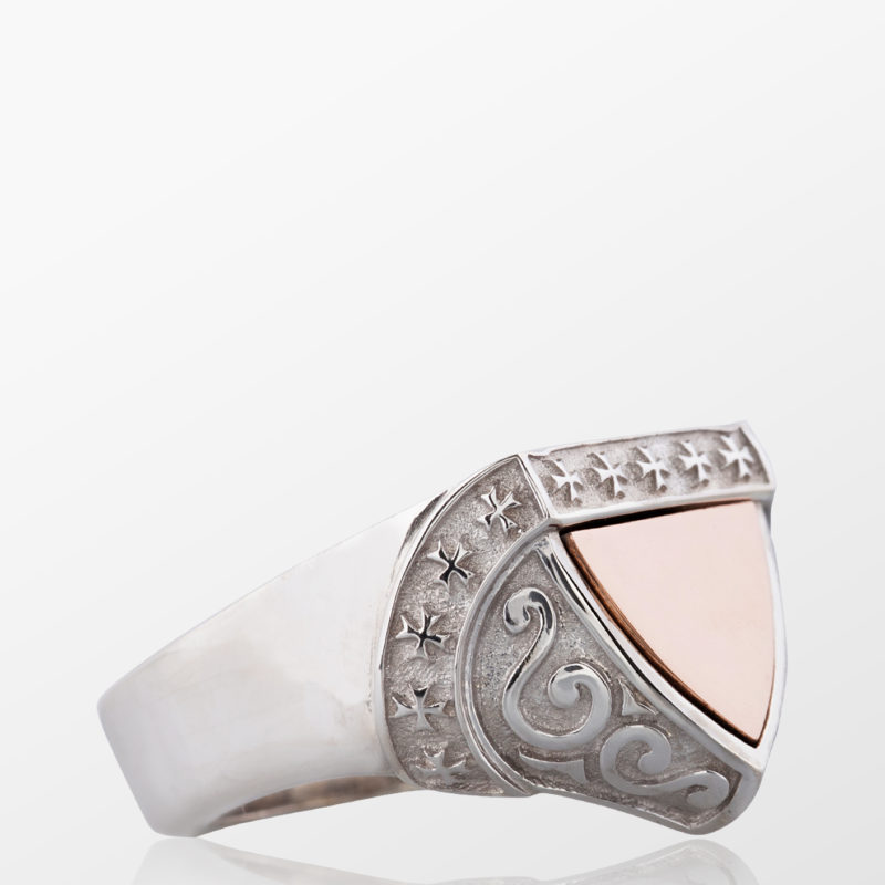 tyran jewelry shield ring kalkan yüzük erkek kadın mücevher