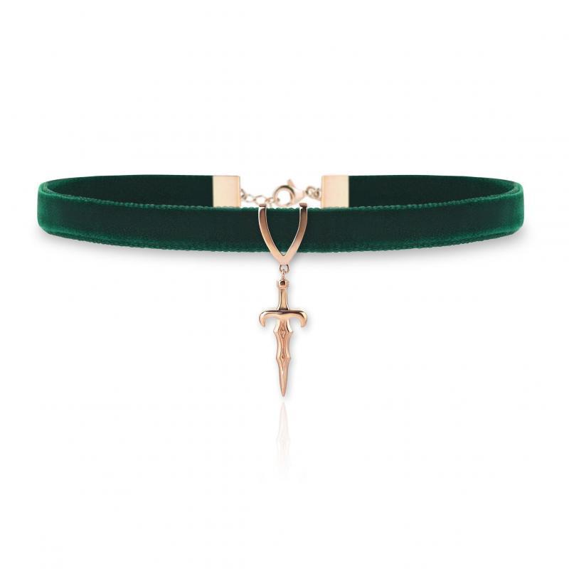 CHOKER kadın kadife deri müccevher takı