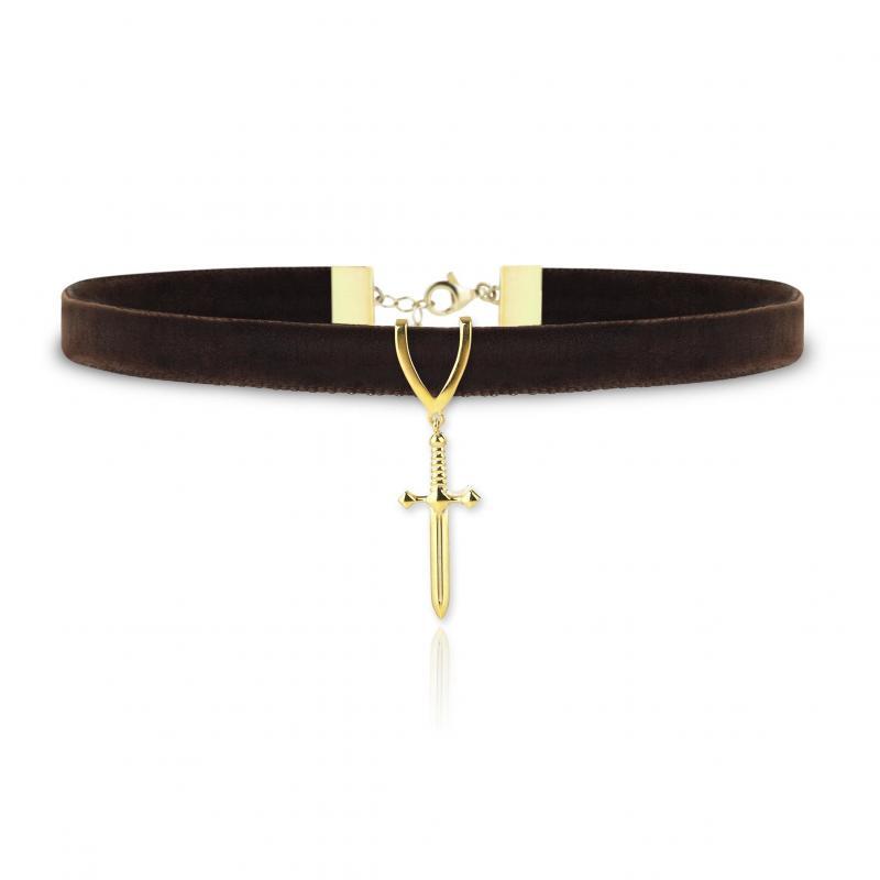 CHOKER kadın kadife deri müccevher takı