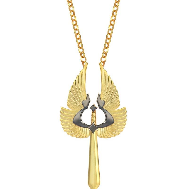 Kadın Mikail Kanatlı Kılıç Kolye Rose ve Gold