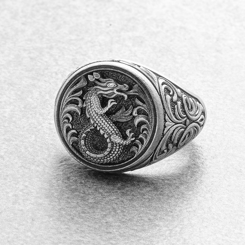 Dragon Ejderha Gümüş Erkek Yüzük