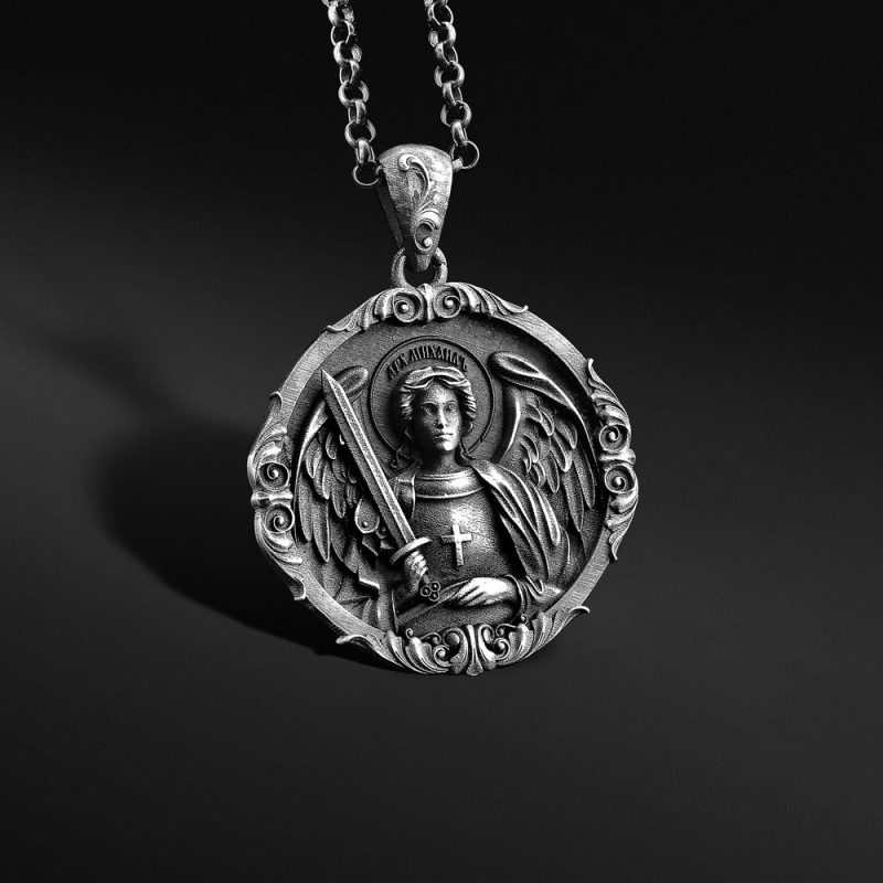 Archangel Baş Melek Madalyon Kolye