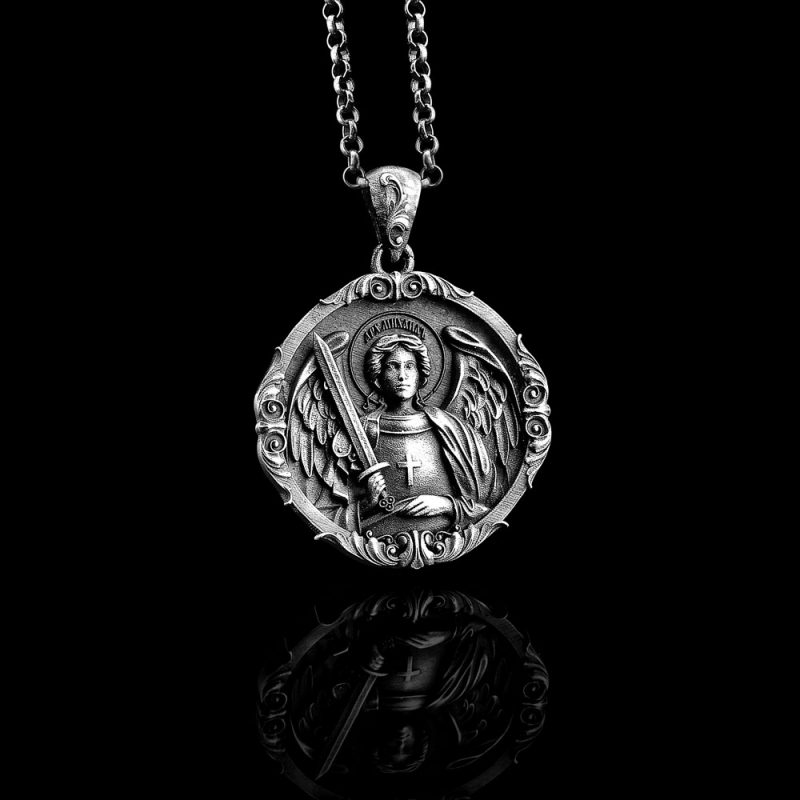 Archangel Baş Melek Madalyon Kolye