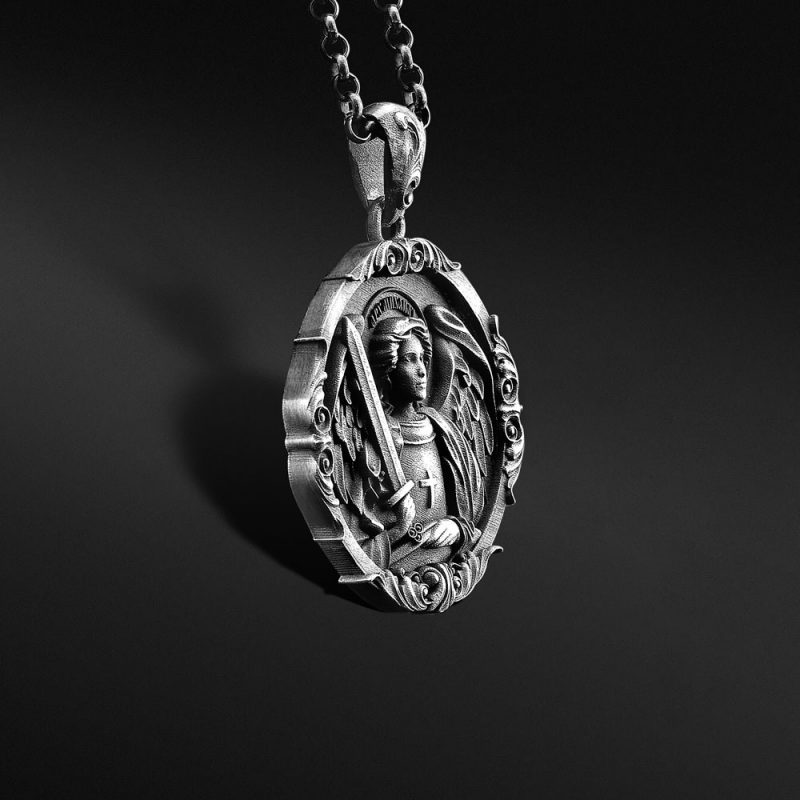 Archangel Baş Melek Madalyon Kolye