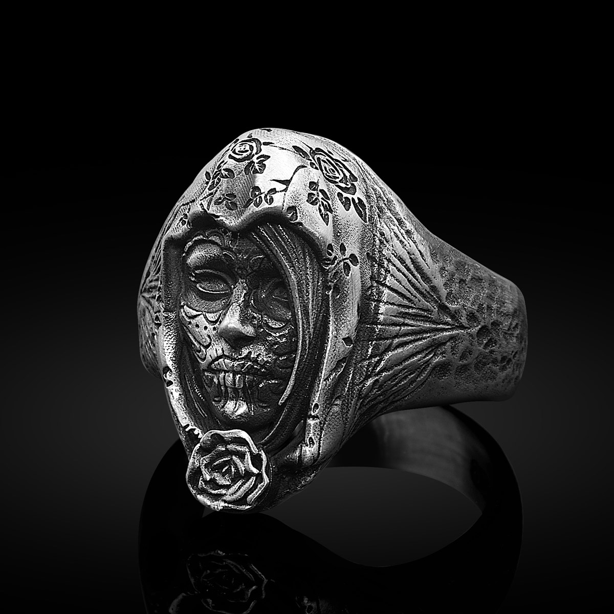 Santa Muerte Gümüş Yüzük