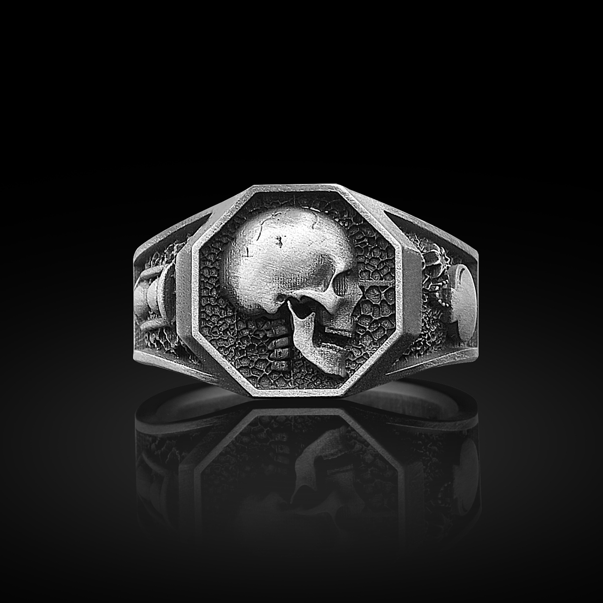Memento Mori Kuru Kafa Yüzük