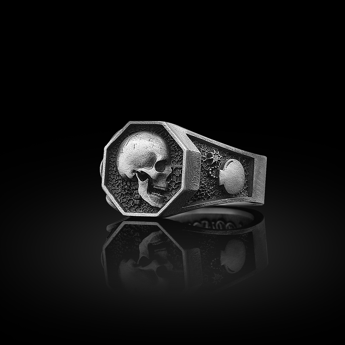 Memento Mori Kuru Kafa Yüzük