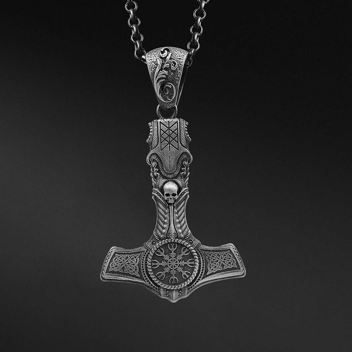 Viking Baltası Mjolnir Kolye