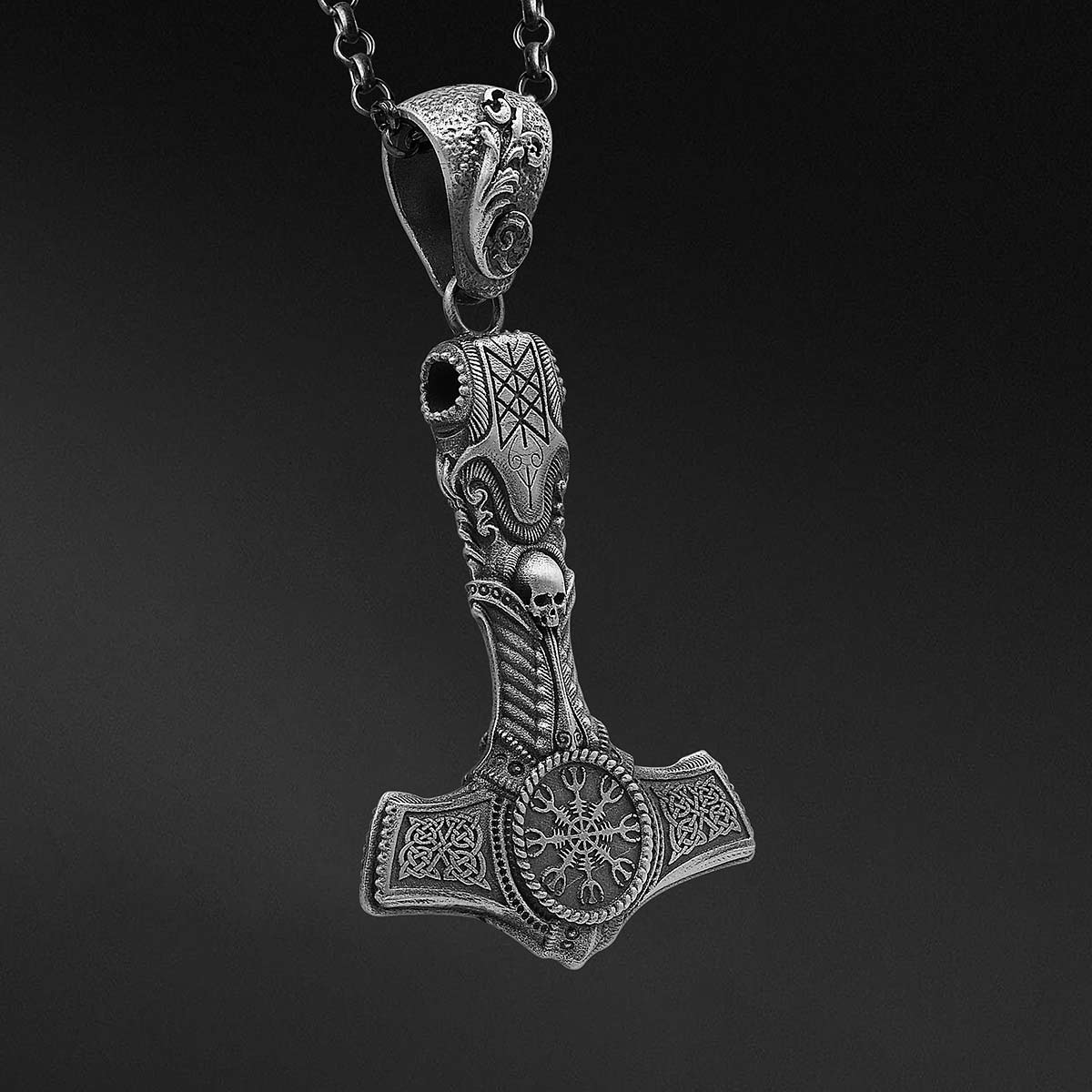 Viking Baltası Mjolnir Kolye