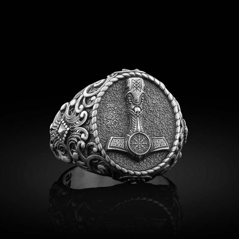 Viking Mjolnir Balta Yüzük