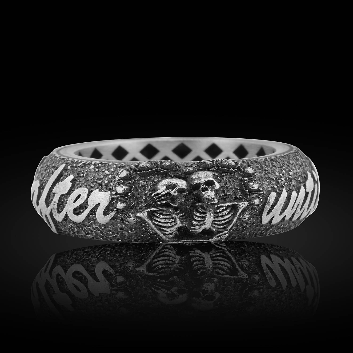 Until Death İskelet Alyans Yüzük