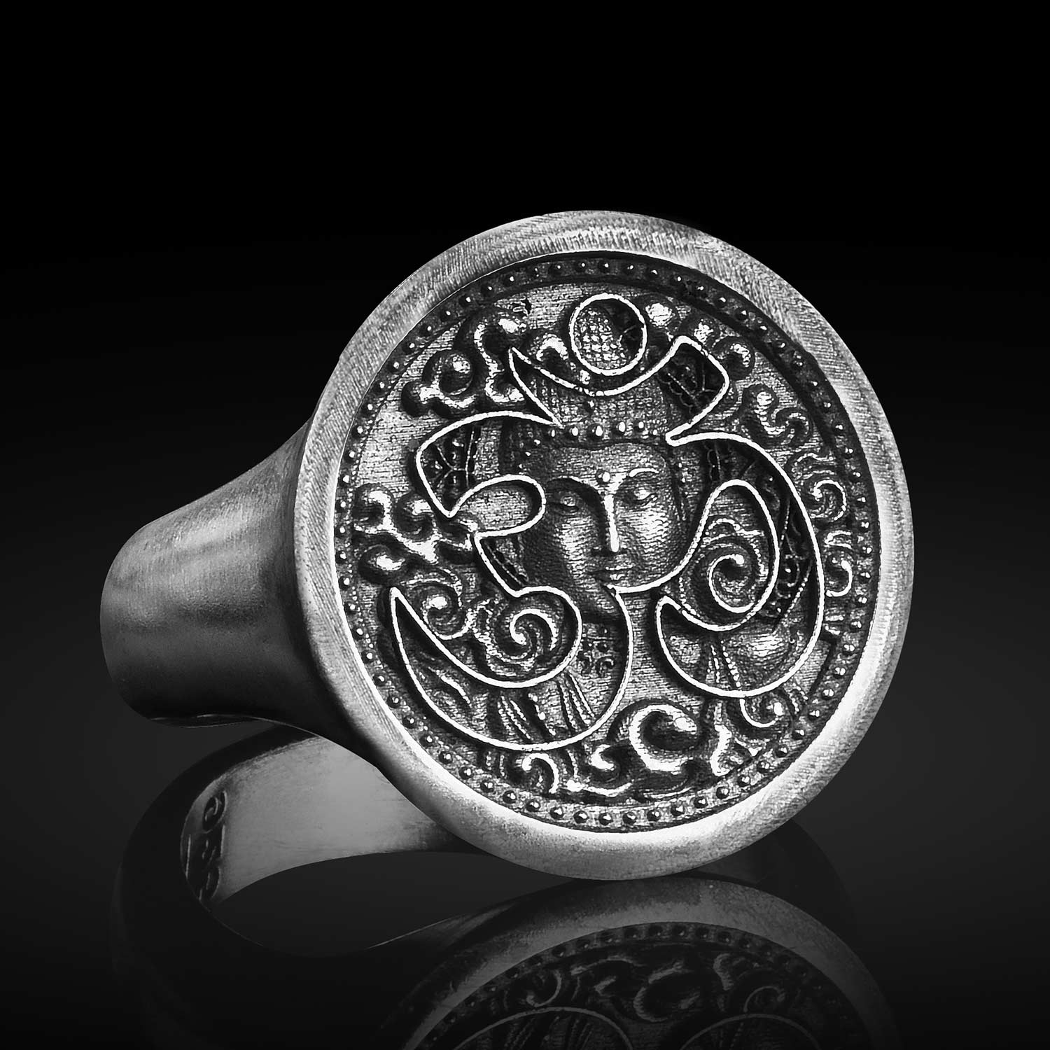 Buddha Ohm Mühür Yüzük