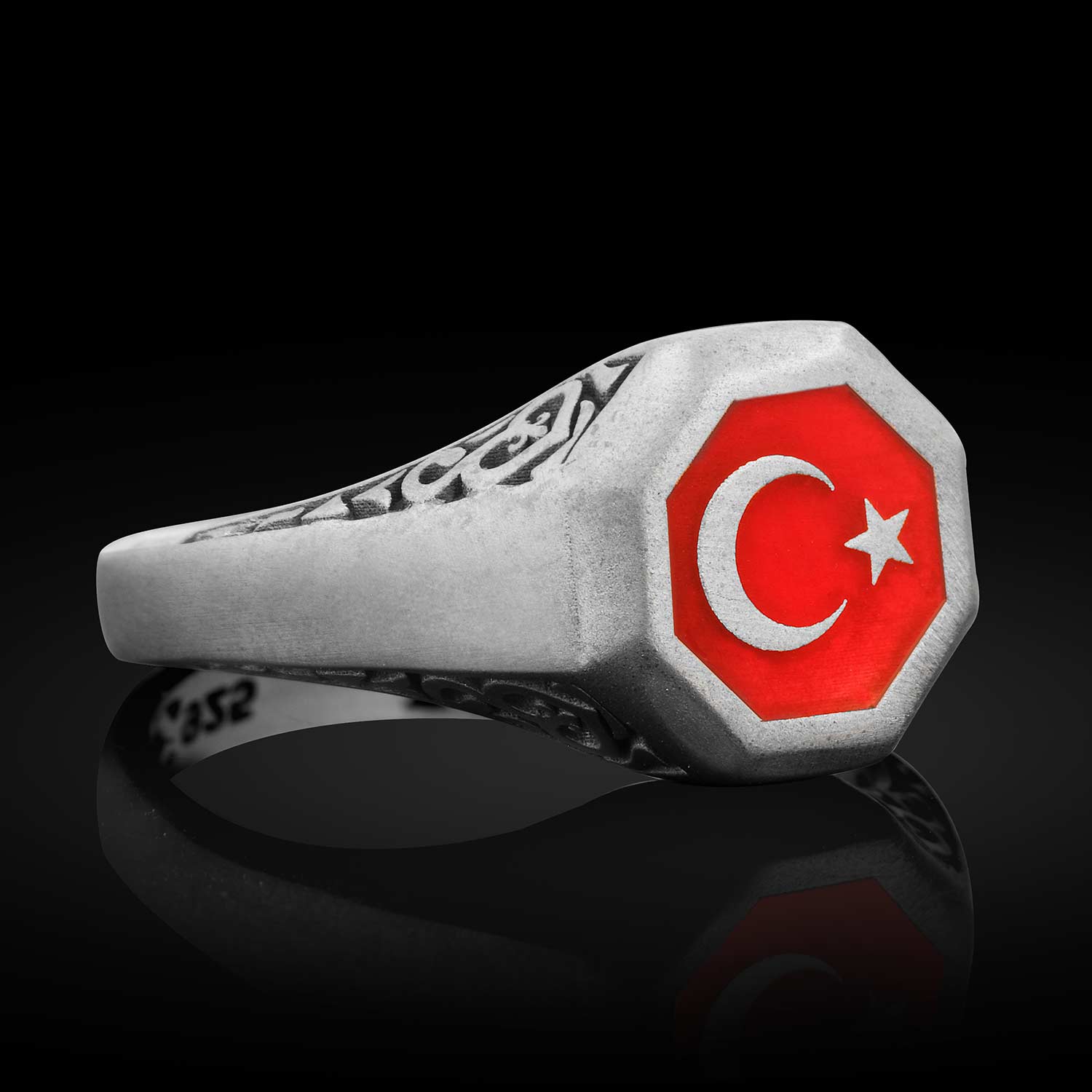 Türk Bayrağı Ay Yıldız Yüzük